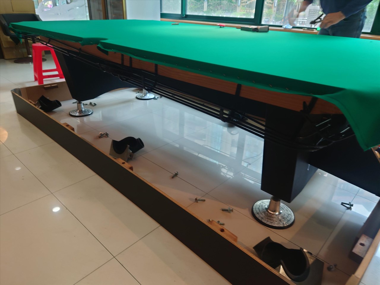撞球檯布更換