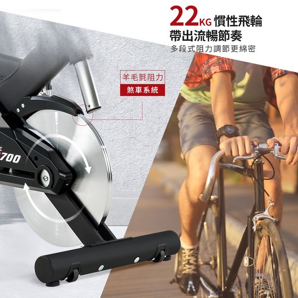 SOLE 飛輪健身車 SB700 (羊毛氈阻力平板架)